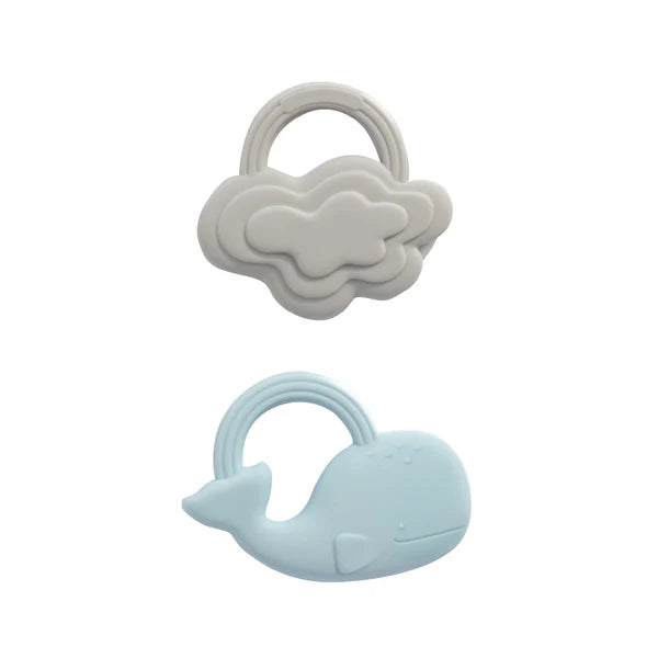 Playground 2pk Silicone Teether - Whale & Cloud