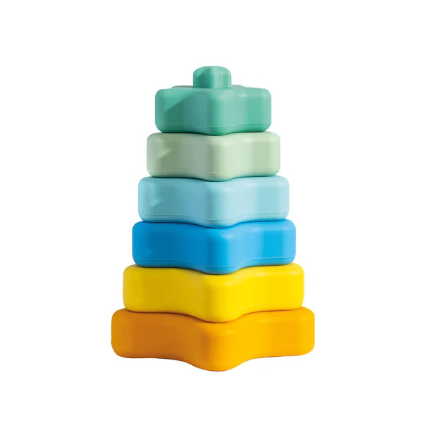 Playground Silicone Stacking Tower Star - Sorbet