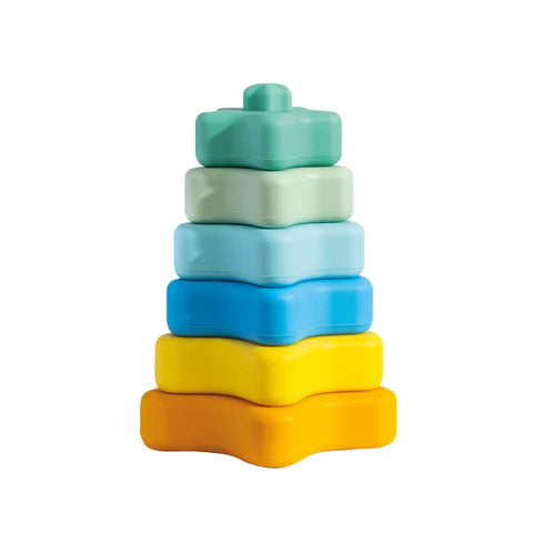 Playground Silicone Stacking Tower Star - Sorbet