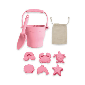 Playground 8pc Silicone Bucket Set - Light Pink