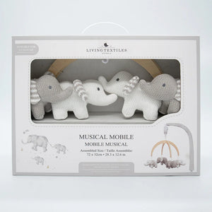 Living Textiles Musical Mobile Set - Elephants