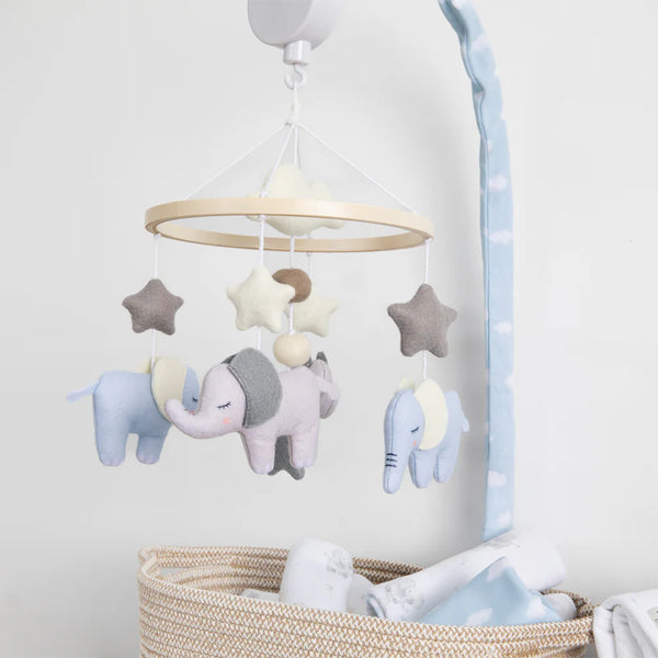 Living Textiles Musical Mobile Set - Elephant Playtime