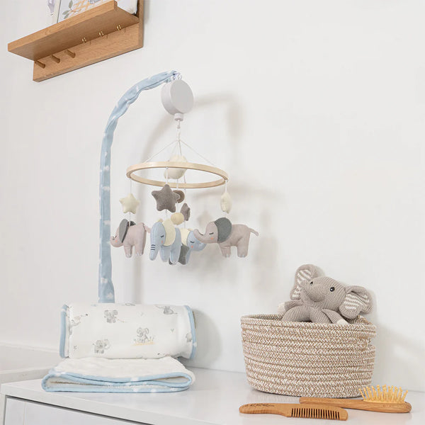 Living Textiles Musical Mobile Set - Elephant Playtime
