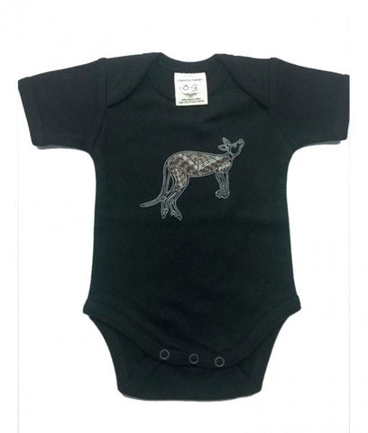 Kakadu Short Sleeve Romper - Kangaroo