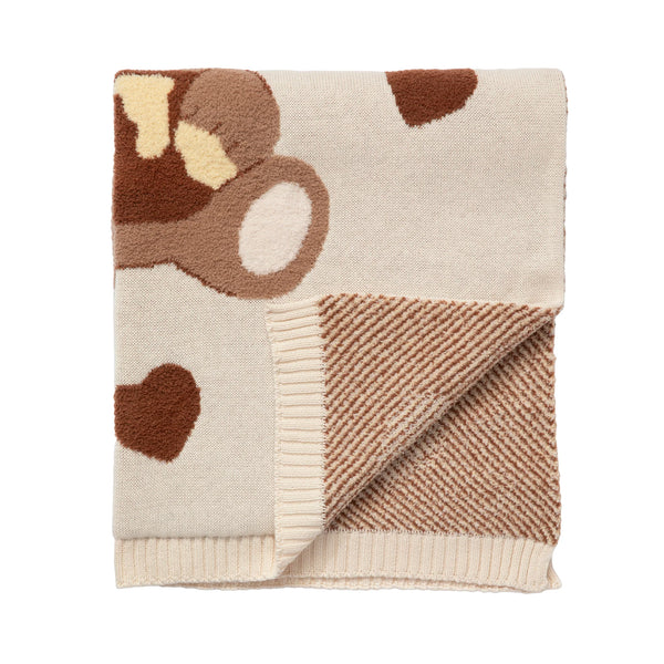 Living Textiles Fluffly Jacquard Blanket - Cuddly Bear