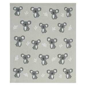 Living Textiles Australiana Baby Blanket - Koala/Grey