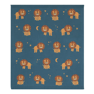Living Textiles 100% Cotton Whimsical Lion Blanket