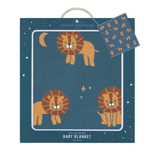 Living Textiles 100% Cotton Whimsical Lion Blanket