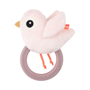 Done by Deer Sensory Rattle with Teether - Birdie Powder