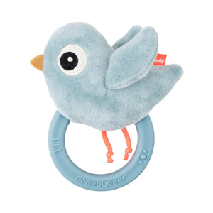 Done by Deer Sensory Rattle with Teether - Birdie Blue