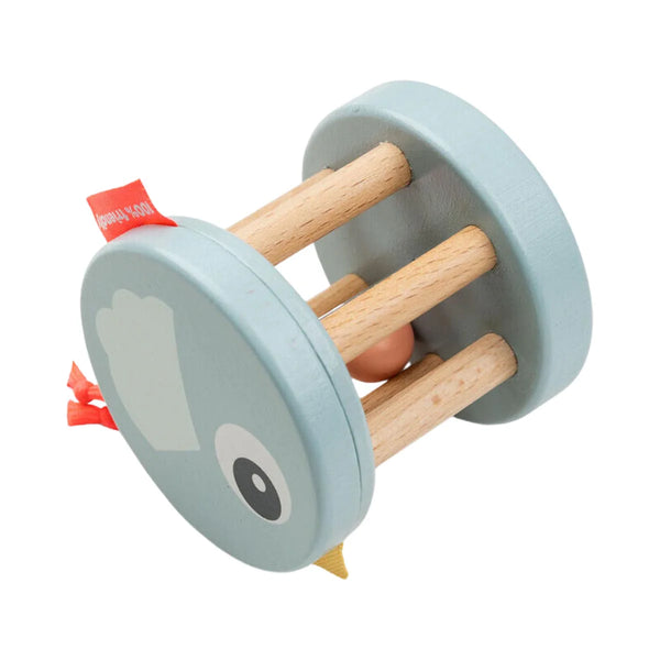 Done by Deer Wooden Bell Rattle - Birdee Blue