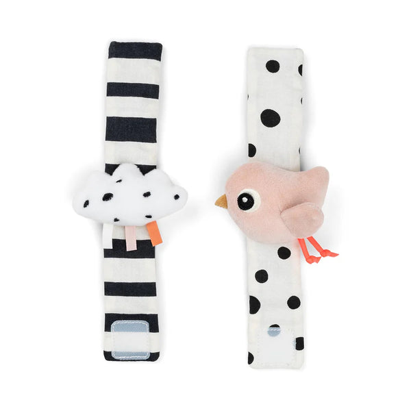 Done by Deer Wrist Rattle 2 Piece Set - Cloud Powder