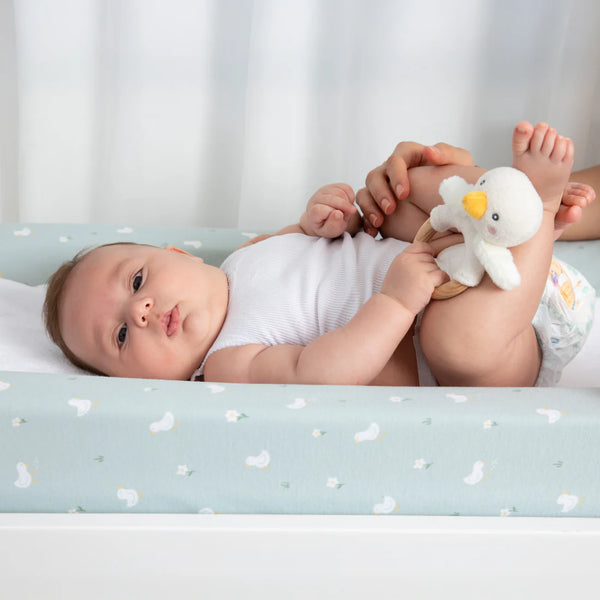 Living Textiles Teething Ring & Dummy Chain Gift Set - Goosey Goosey