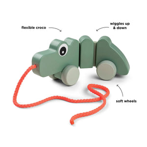 Done by Deer Pull Along Wiggle Toy - Croco