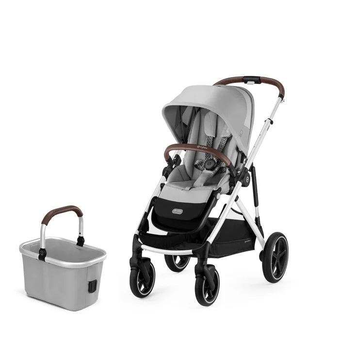 Cybex Gazelle Lava Grey Double + Bassinet - Ex Display