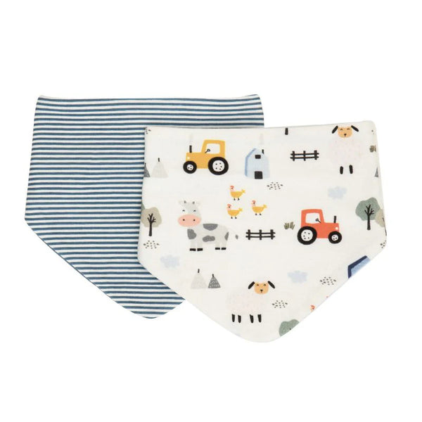 All4Ella Bandana Bibs 2pk - Barnyard