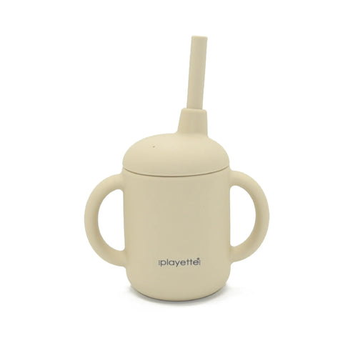 Playette Silicone Sippy Cup with Handles - Sand
