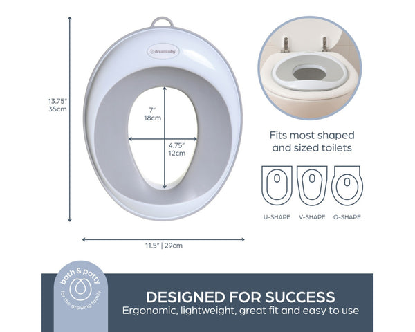 Dreambaby EZY-Toilet Trainer Seat - Grey/White