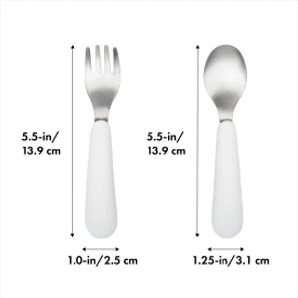 Oxo Tot Fork & Spoon Set - Opal