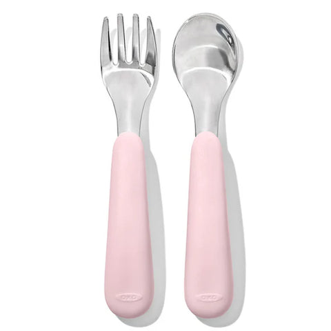 Oxo Tot Fork & Spoon Set - Blossom