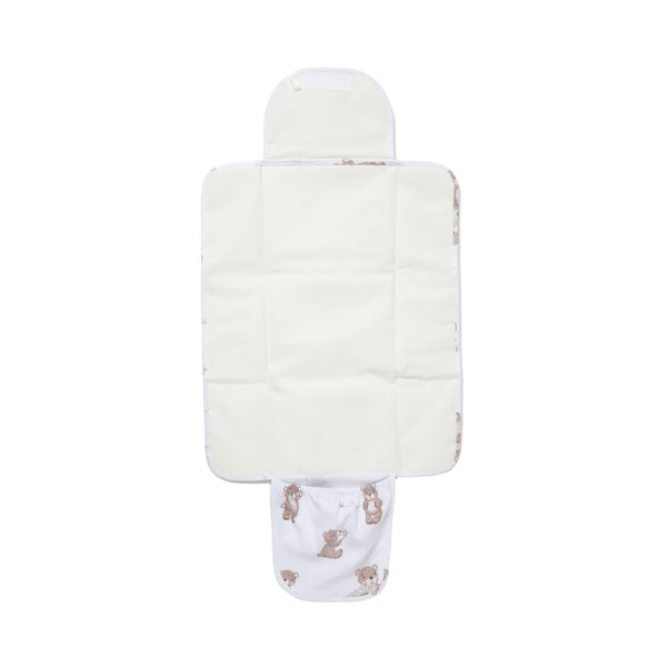 Living Textiles Foldable Waterproof Travel Change Mat - Cuddly Bear