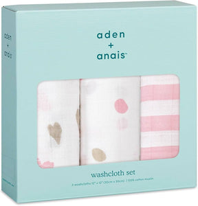 Aden + Anais 3 Pack Washcloth Set