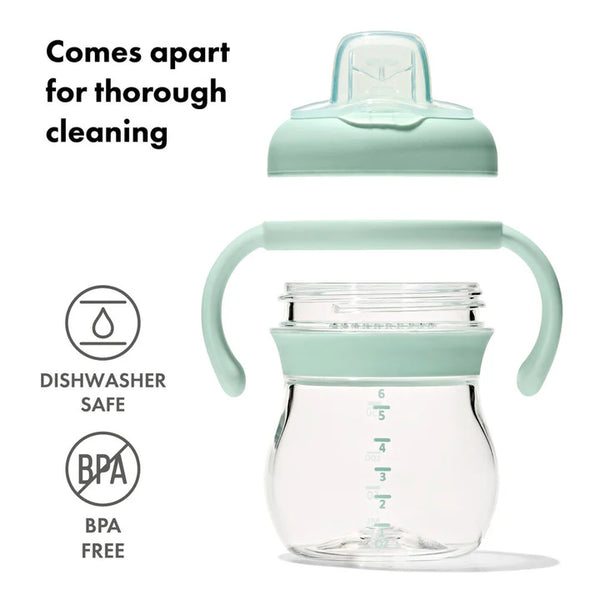 OXO Tot Transitions Soft Spout Sippy Cup With Removable Handles 6oz - Opal