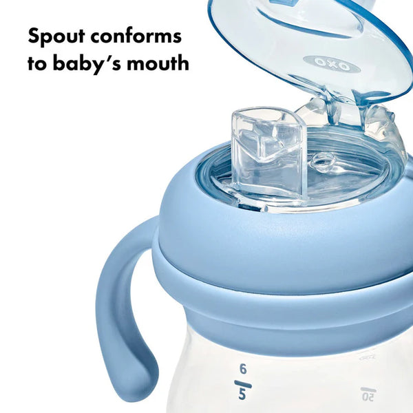 OXO Tot Transitions Soft Spout Sippy Cup With Removable Handles 6oz - Dusk