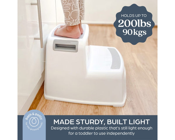 Dreambaby 2-Up Step Stool Grey & White