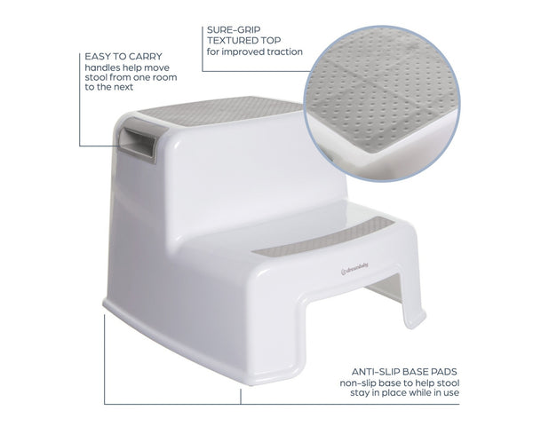 Dreambaby 2-Up Step Stool Grey & White