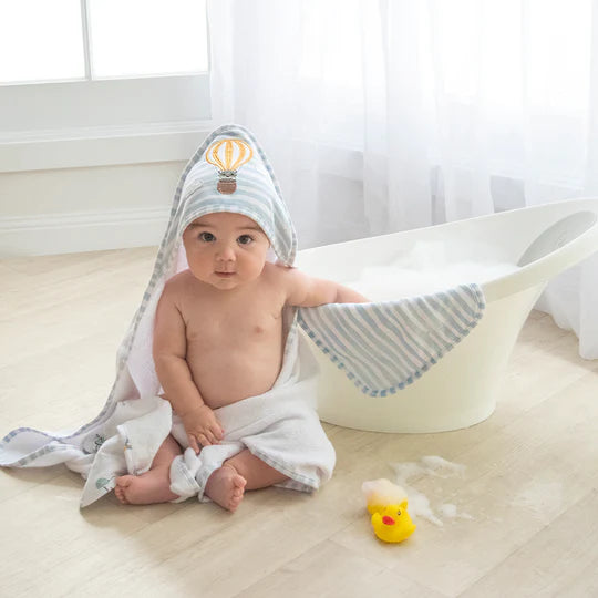 Living Textiles 5pc Baby Bath Gift Set - Up Up & Away