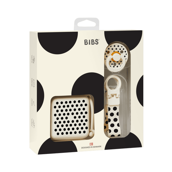 BIBS Gift Set Soothe & Go - Polka Ivory/Black
