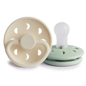 FRIGG Moon Pacifier 2 Pack Silicone - Sage/Cream