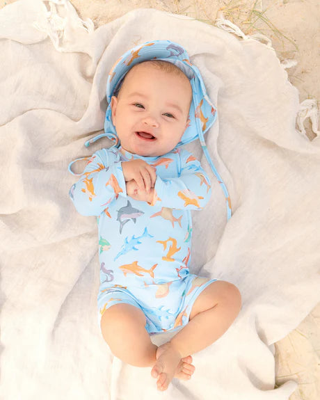 Toshi Swim Onesie L/S - Sharky