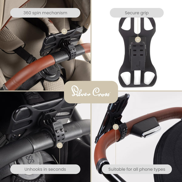 Silver Cross Phone Holder