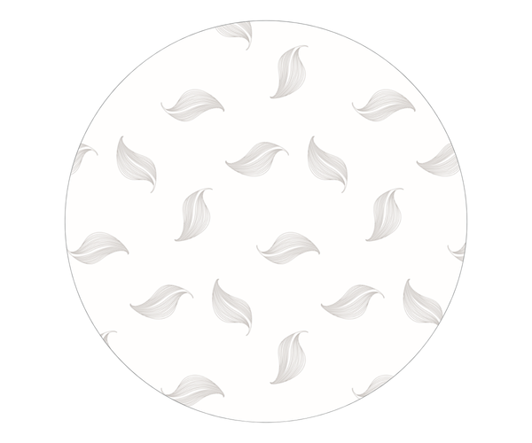 Amani Bebe Organic Round Fitted Sheet – Grey Leaf