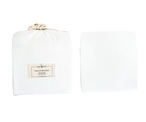 Amani Bebe Jersey Cotton Porta Cot Fitted Sheet – White