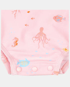 Toshi Swim Onesie L/S - Coral