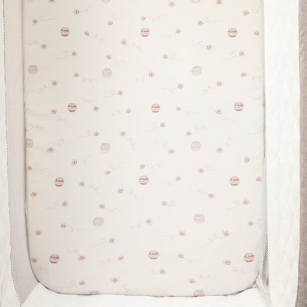 Living Textiles 2pk Bedside Co-Sleeper Fitted Sheets - Cuddly Bear