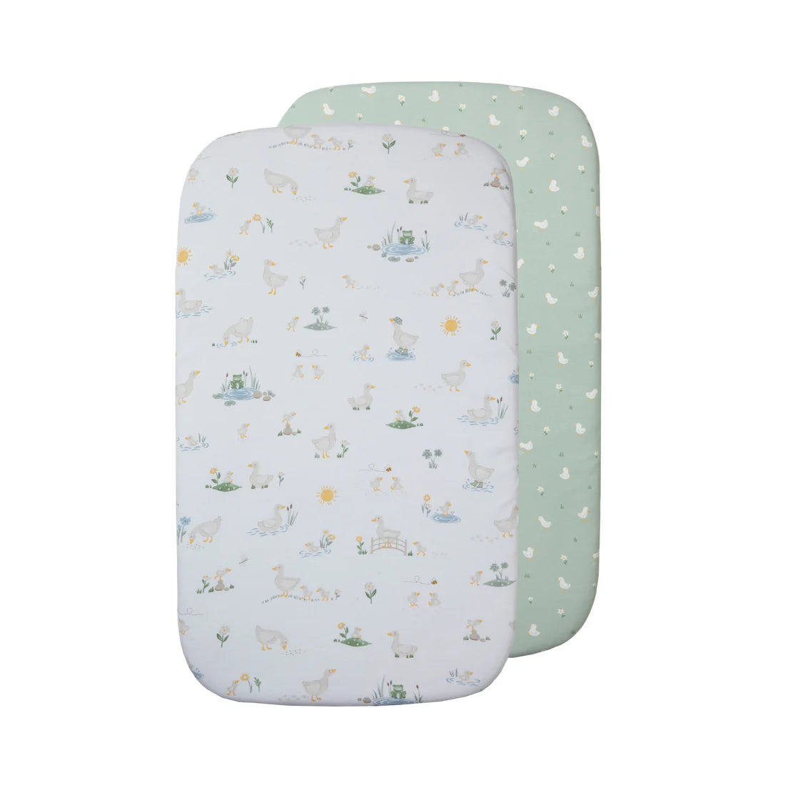 Living Textiles 2pk Bedside Co-Sleeper Fitted Sheets - Goosey Goosey