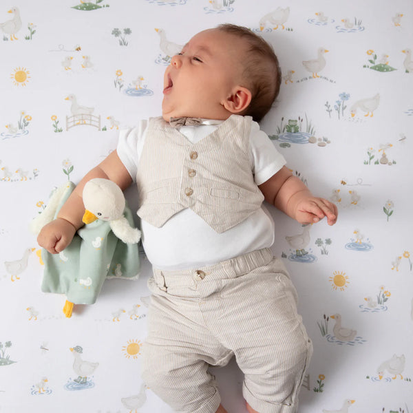 Living Textiles 2pk Bedside Co-Sleeper Fitted Sheets - Goosey Goosey