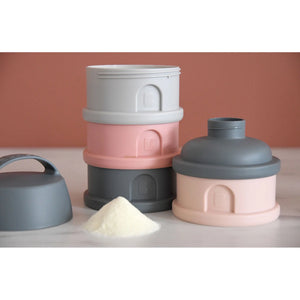 Beaba Stacked Formula Milk Container - Mineral Grey/Pink