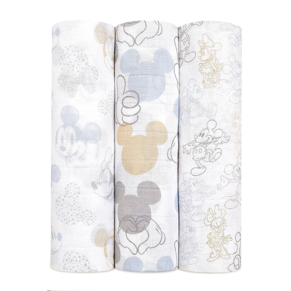 Aden + Anais Mickey & Minnie 3pk Disney Swaddles