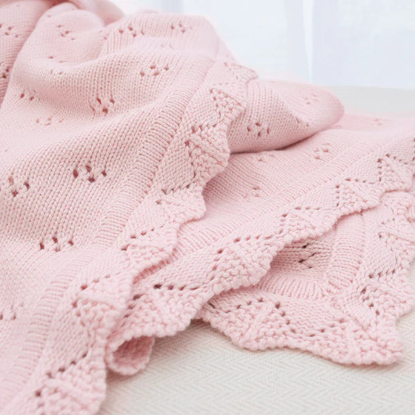 Living Textiles Bamboo Heirloom Blanket - Blush