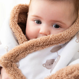 Living Textiles Sherpa Blanket - Cuddly Bear