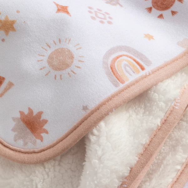 Living Textiles Jersey Sherpa Blanket - Bohemian Bliss