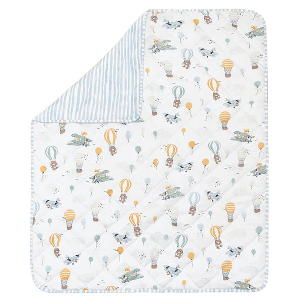 Living Textiles Jersey Cot Comforter - Up Up & Away