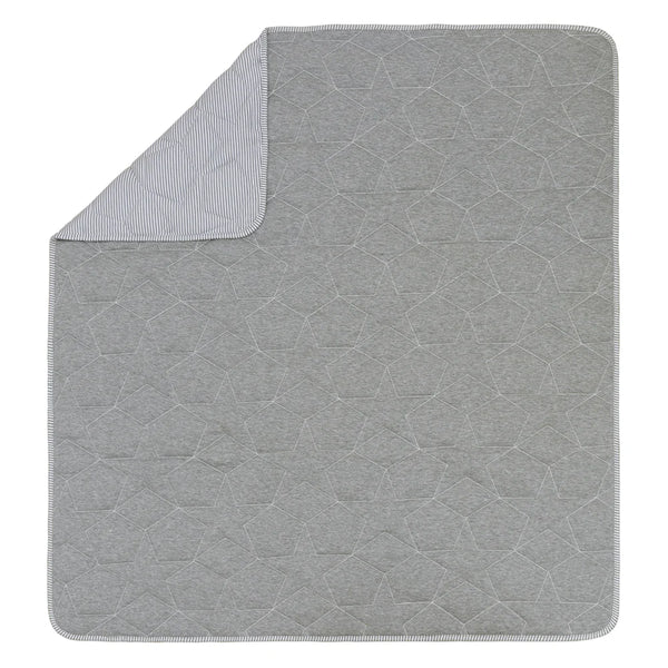 Living Textiles Star Quilted Cot Comforter - Grey Melange