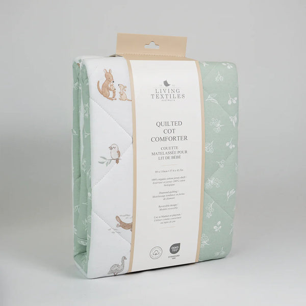 Living Textiles Reversible Quilted Cot Comforter - Australiana