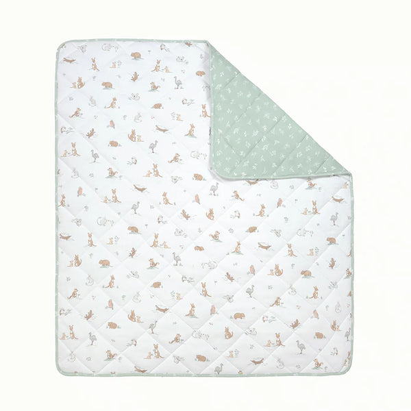 Living Textiles Reversible Quilted Cot Comforter - Australiana